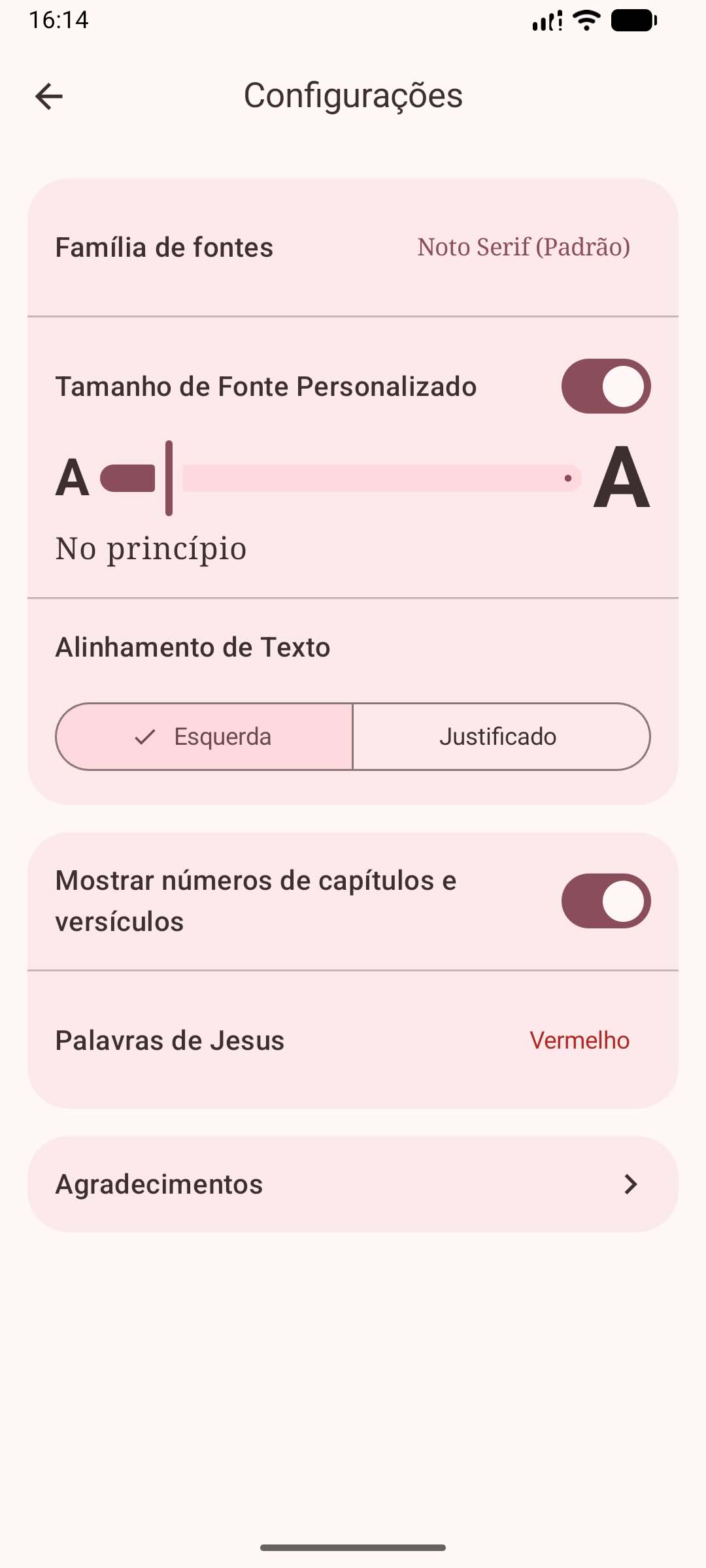 Configurações Android
